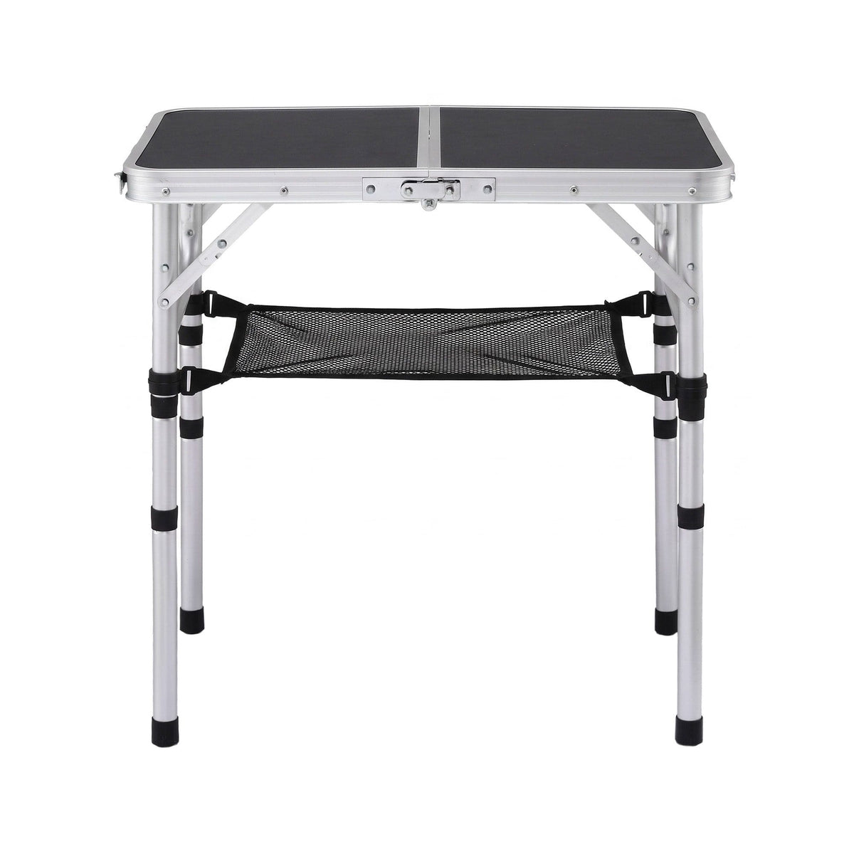 Alona.com.au Outdoor Recreation > Camping > Camp Furniture Weisshorn Folding Camping Table Adjustable Aluminium 60 x 40 cm Black