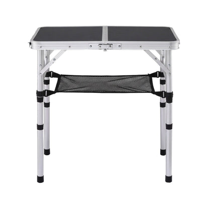 Alona.com.au Outdoor Recreation > Camping > Camp Furniture Weisshorn Folding Camping Table Adjustable Aluminium 60 x 40 cm Black