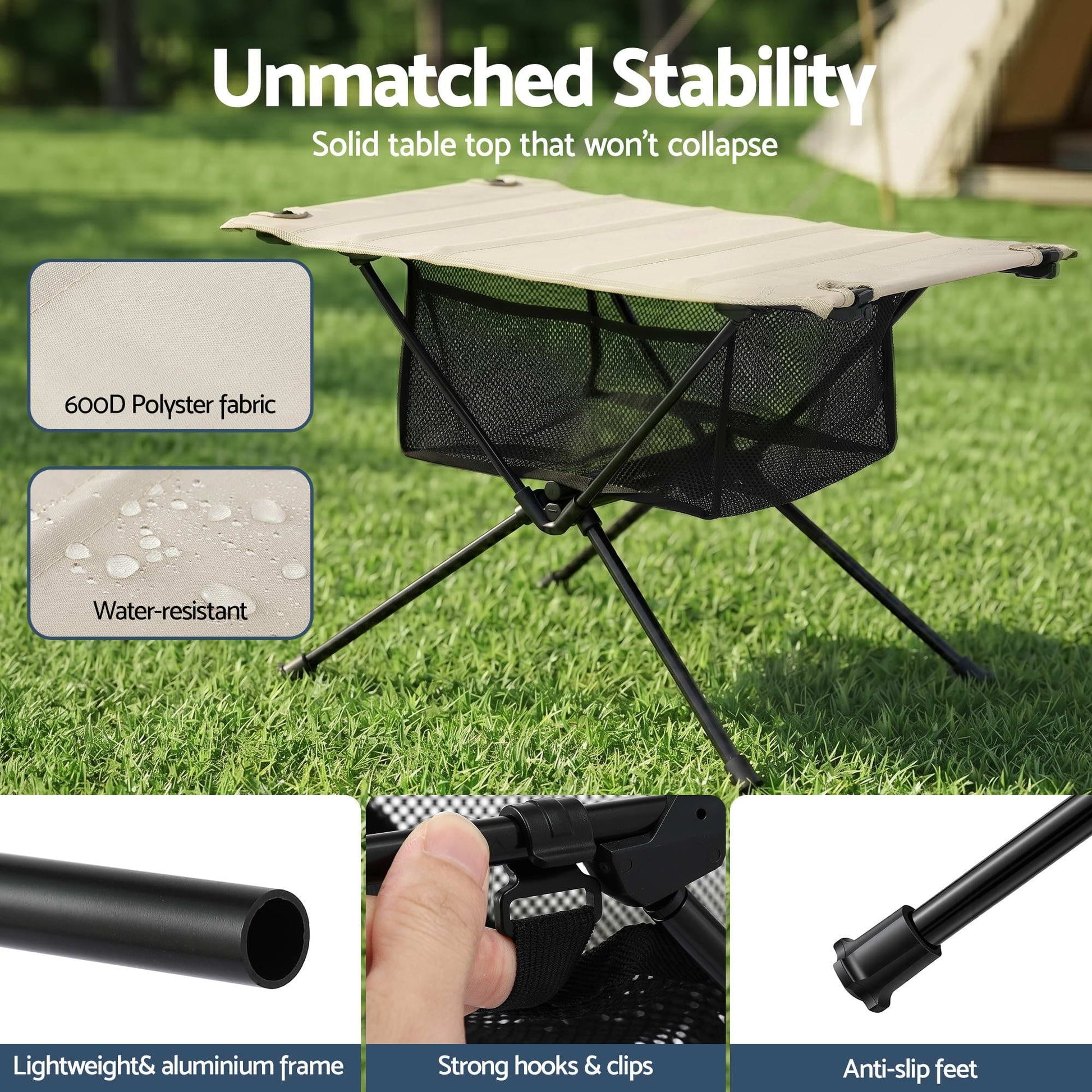 Alona.com.au Outdoor Recreation > Camping > Camp Furniture Weisshorn Folding Camping Table Portable Picnic Desk Camp Furniture
