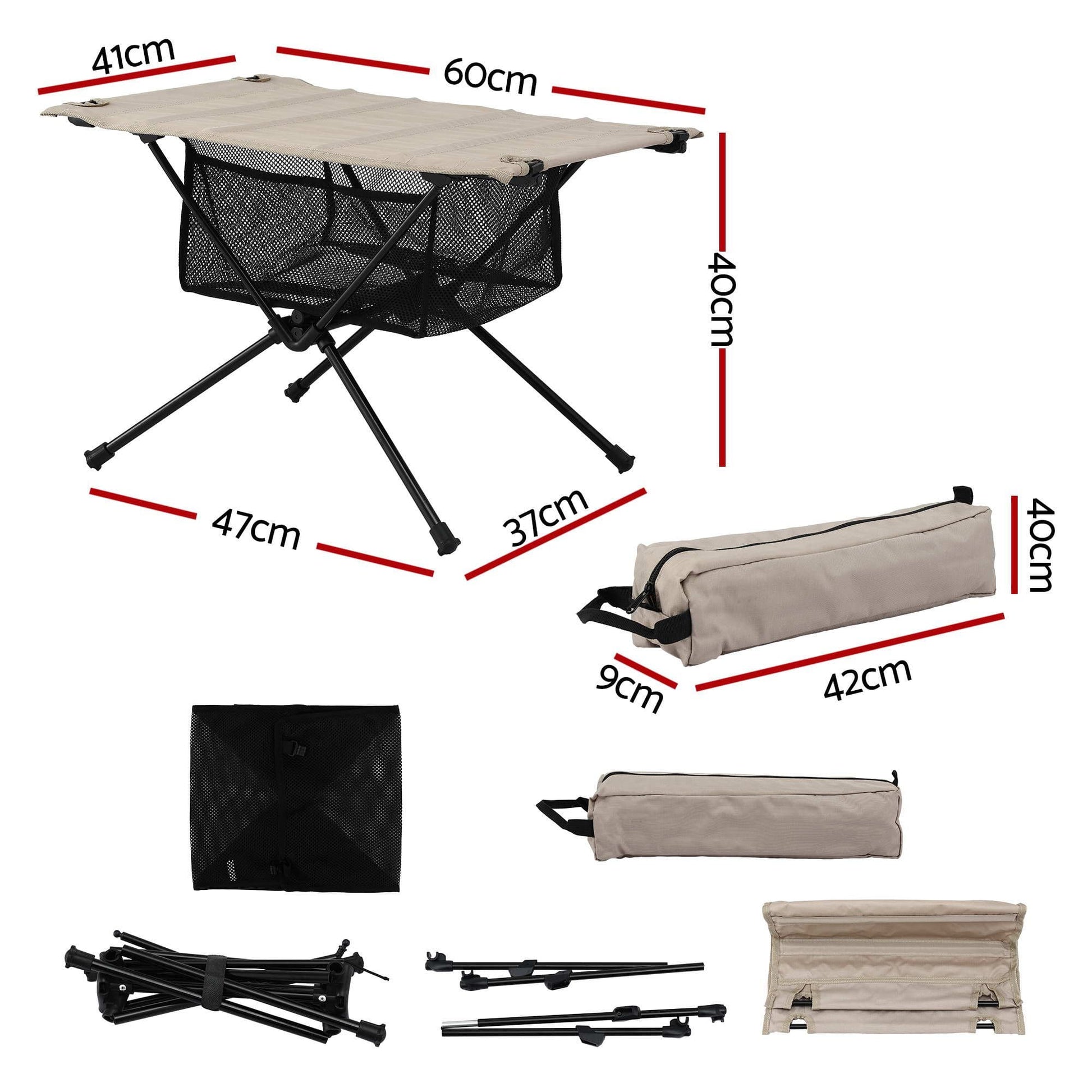 Alona.com.au Outdoor Recreation > Camping > Camp Furniture Weisshorn Folding Camping Table Portable Picnic Desk Camp Furniture