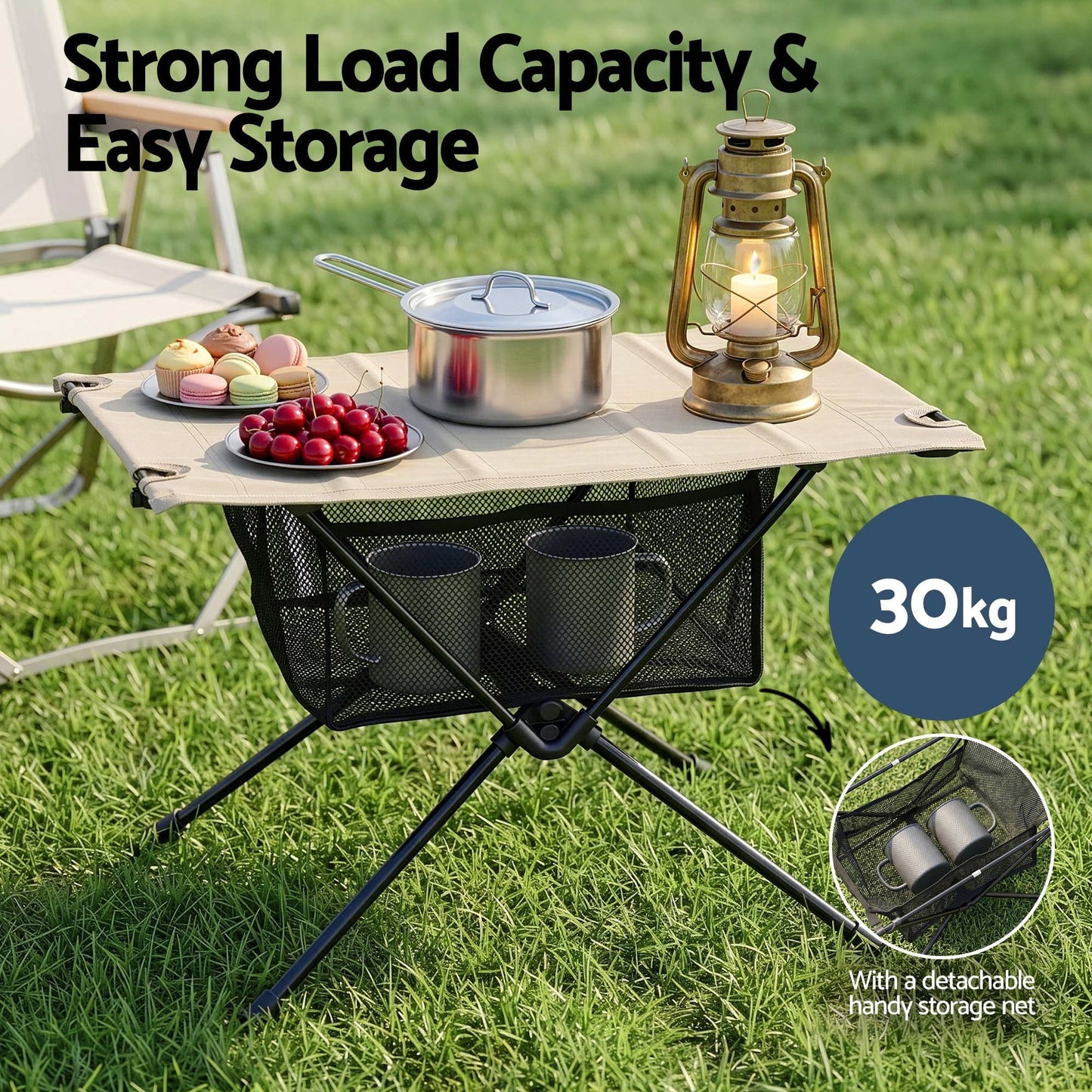 Alona.com.au Outdoor Recreation > Camping > Camp Furniture Weisshorn Folding Camping Table Portable Picnic Desk Camp Furniture