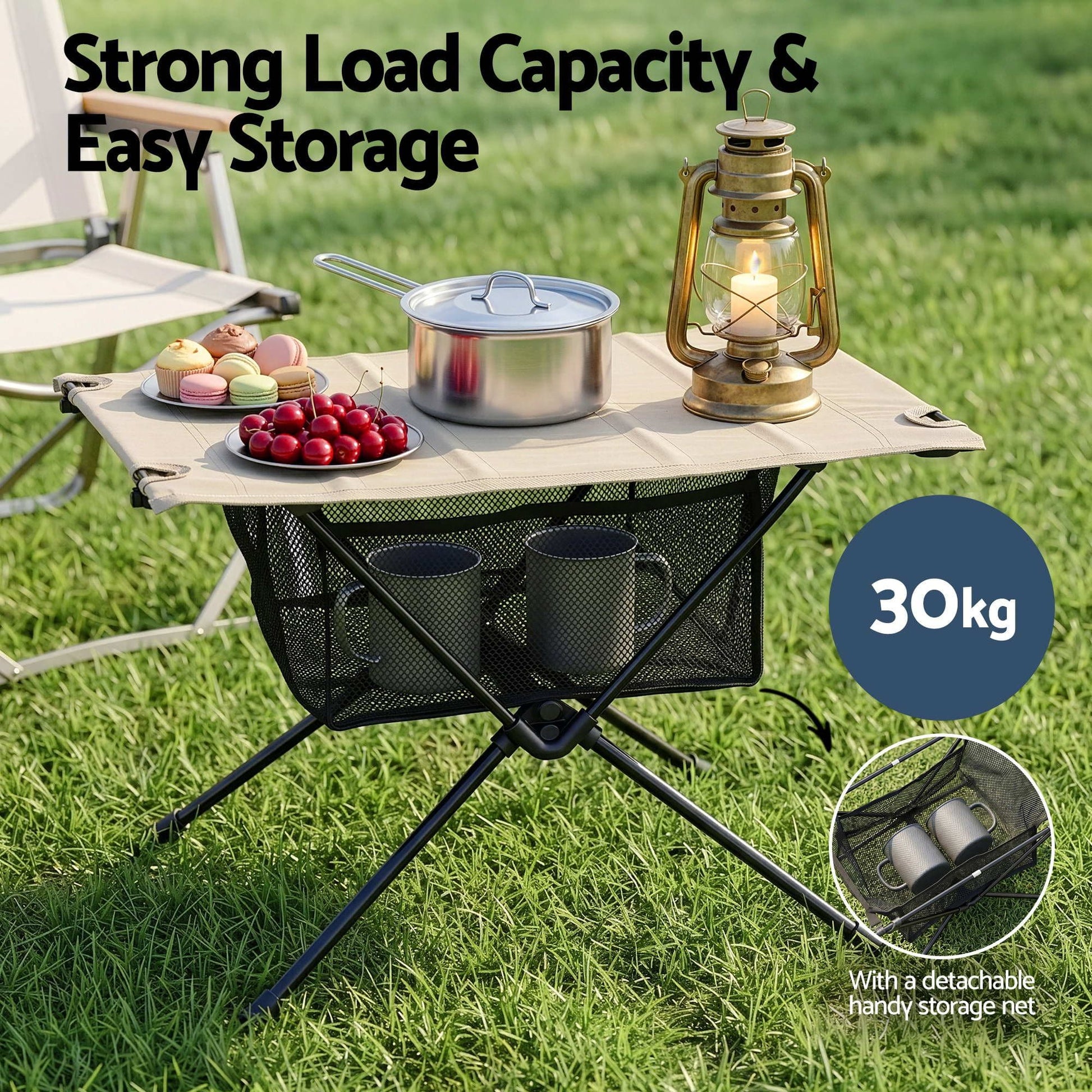Alona.com.au Outdoor Recreation > Camping > Camp Furniture Weisshorn Folding Camping Table Portable Picnic Desk Camp Furniture