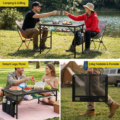 Alona.com.au Outdoor Recreation > Camping > Camping Appliances Gardeon BBQ Camp Table, 90*60*66 Portable Foldable Lightweight Grill Outdoor Metal Table 3.9kg