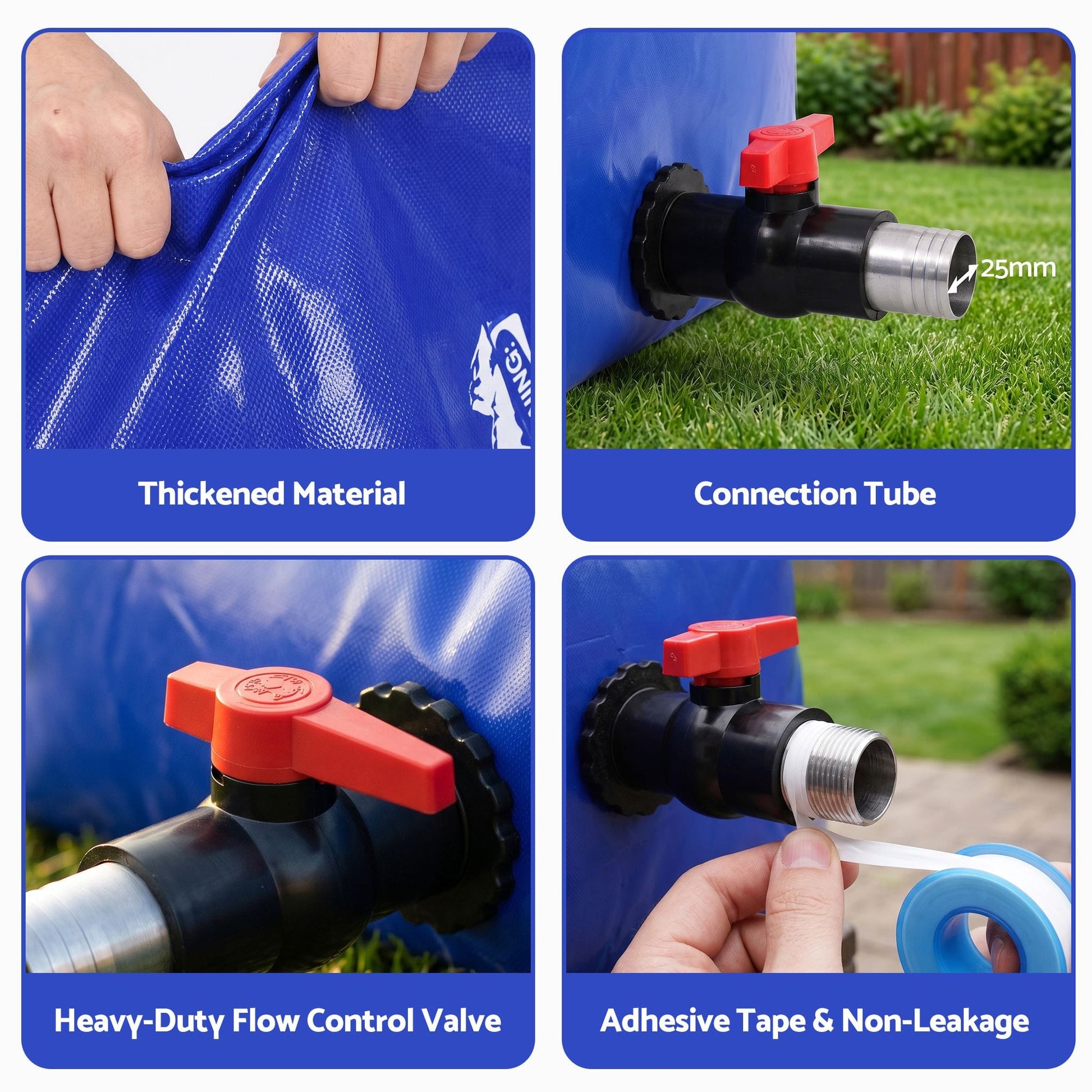 Alona.com.au Outdoor Recreation > Camping > Camping Appliances Weisshorn 1000L Water Bladder Bag Portable Large Storage Tank Container Camping Outdoor