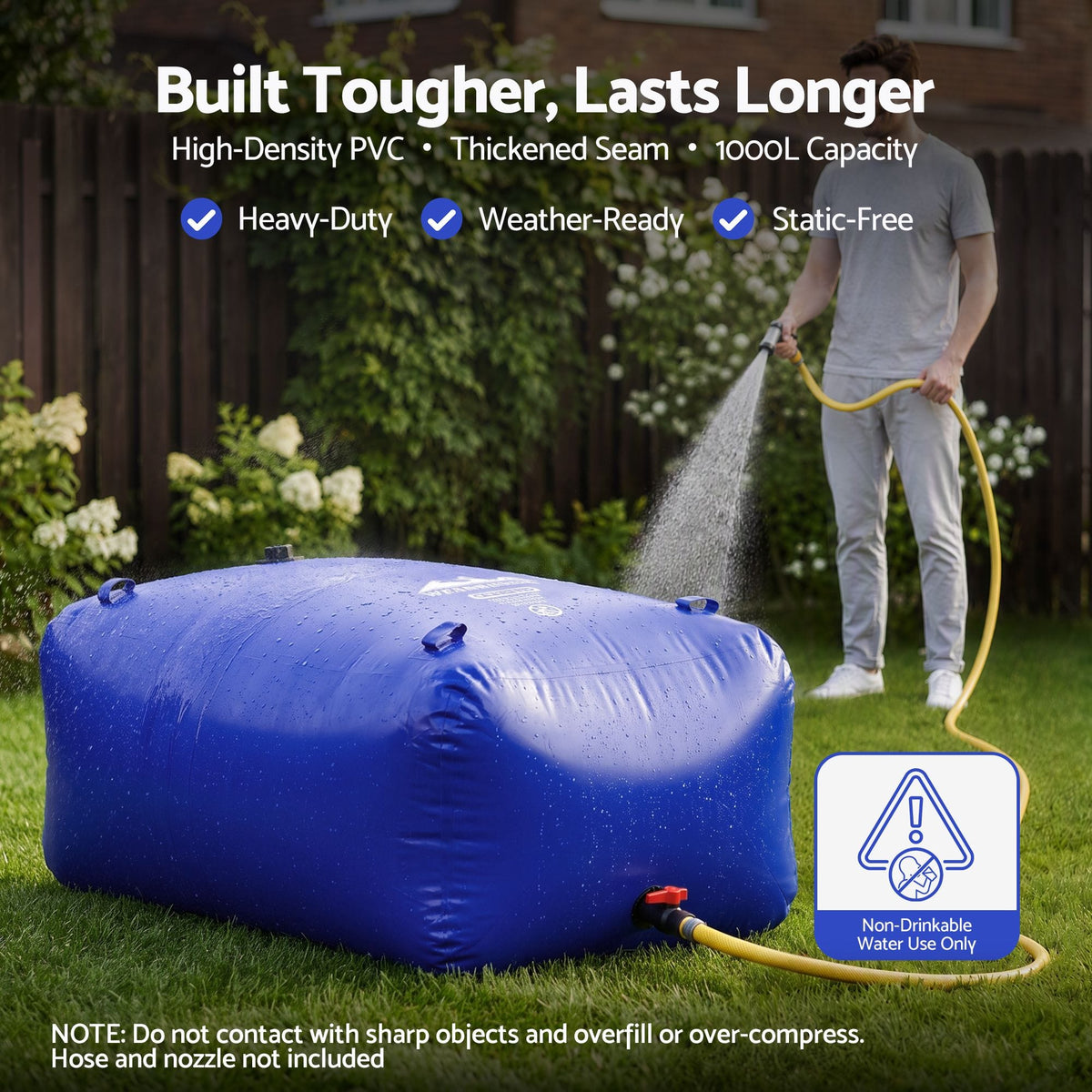 Alona.com.au Outdoor Recreation > Camping > Camping Appliances Weisshorn 1000L Water Bladder Bag Portable Large Storage Tank Container Camping Outdoor