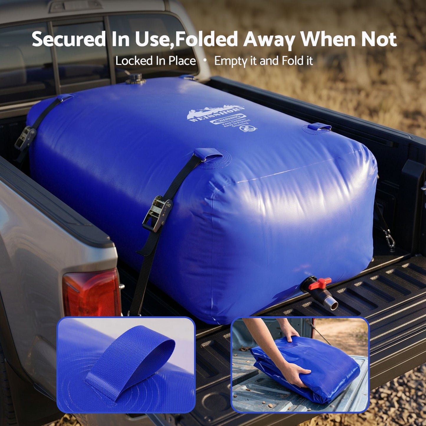 Alona.com.au Outdoor Recreation > Camping > Camping Appliances Weisshorn 1000L Water Bladder Bag Portable Large Storage Tank Container Camping Outdoor