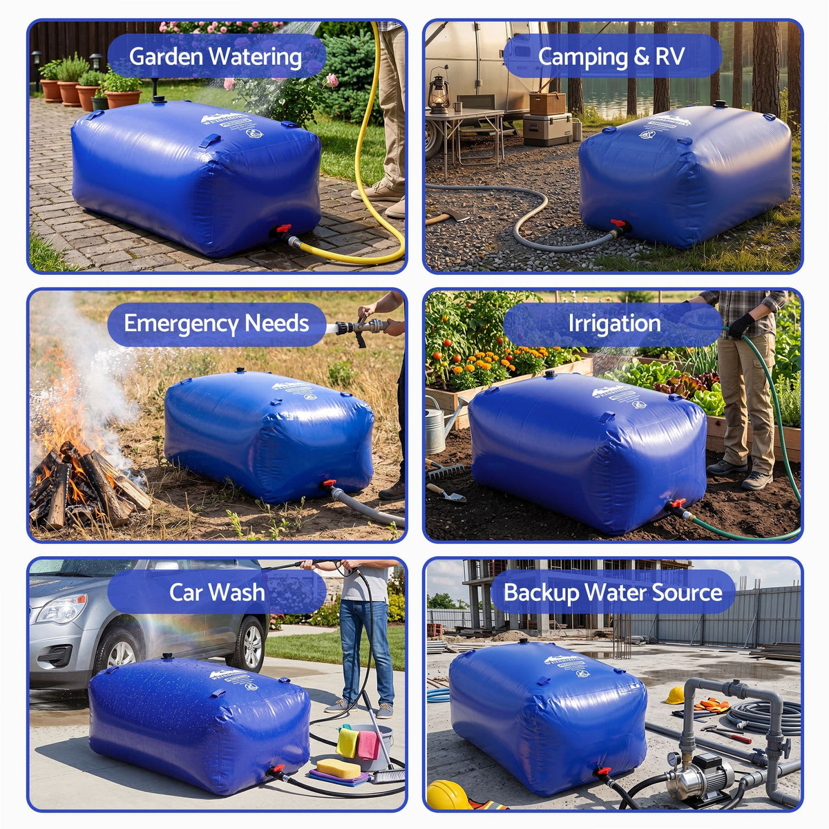Alona.com.au Outdoor Recreation > Camping > Camping Appliances Weisshorn 1000L Water Bladder Bag Portable Large Storage Tank Container Camping Outdoor