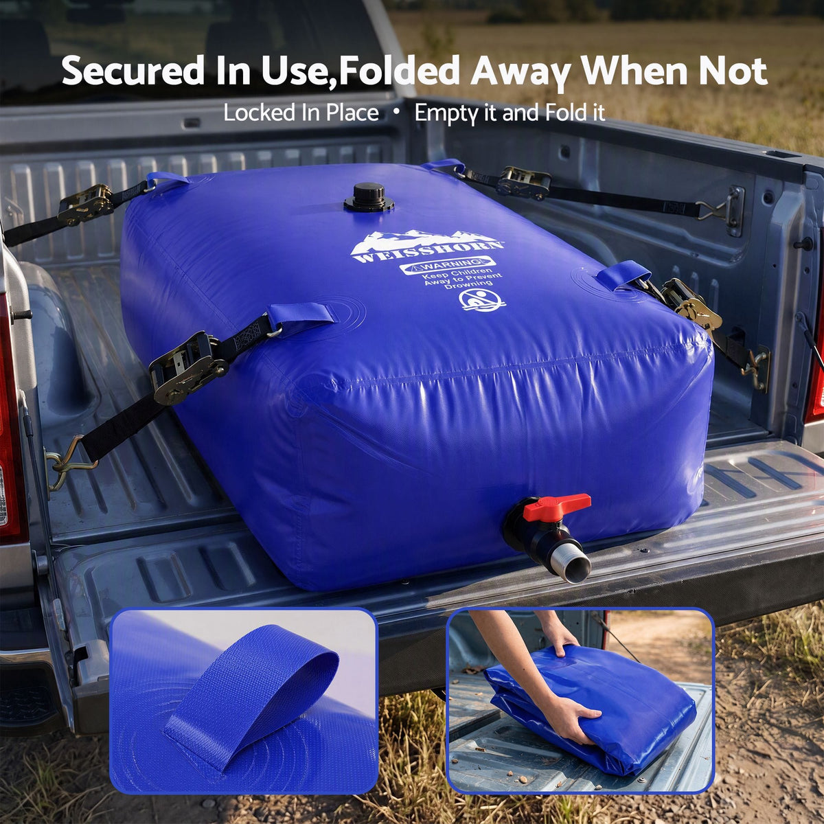 Alona.com.au Outdoor Recreation > Camping > Camping Appliances Weisshorn 240L Water Bladder Bag Portable Large Storage Tank Container Camping Outdoor