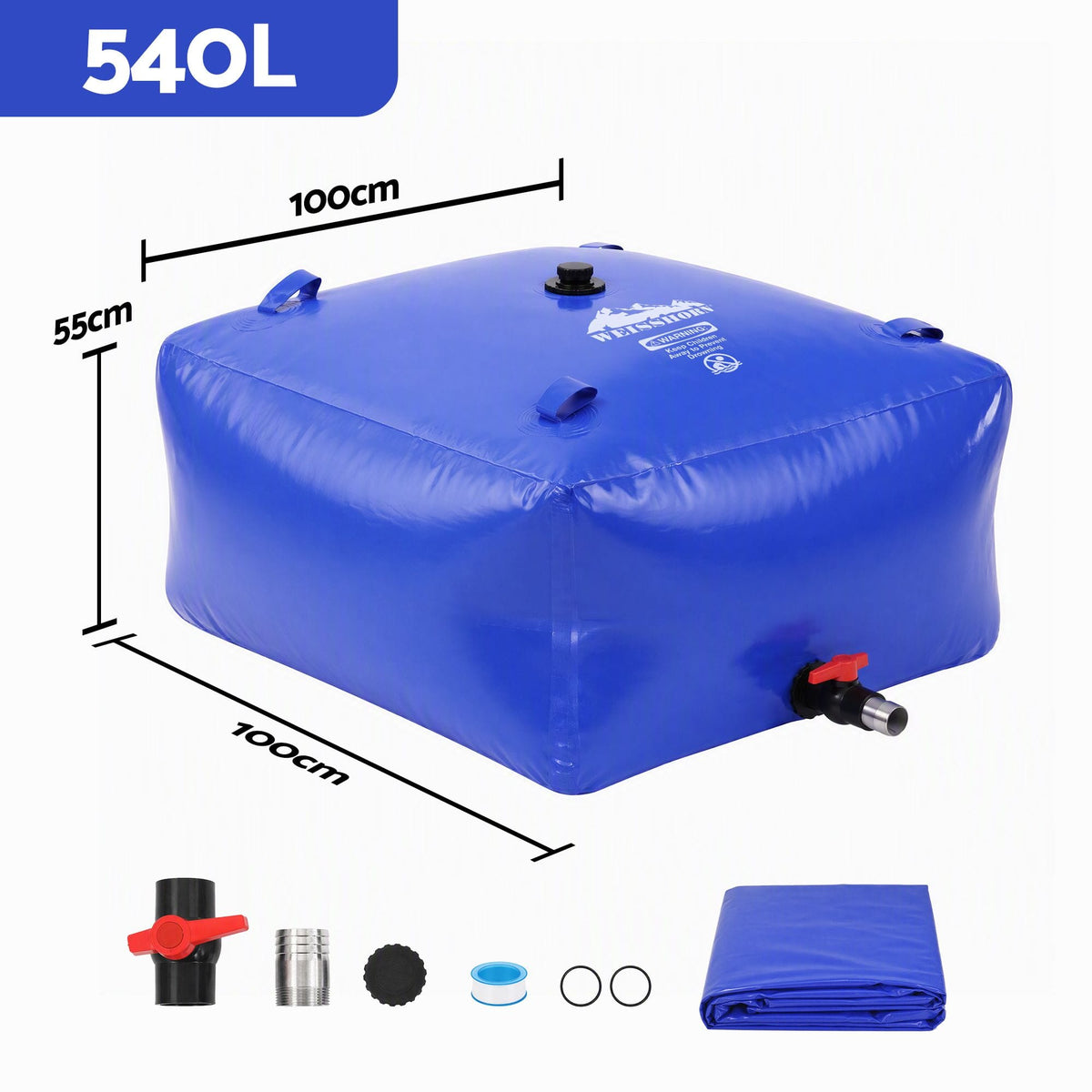 Alona.com.au Outdoor Recreation > Camping > Camping Appliances Weisshorn 540L Water Bladder Bag Portable Large Storage Tank Container Camping Outdoor