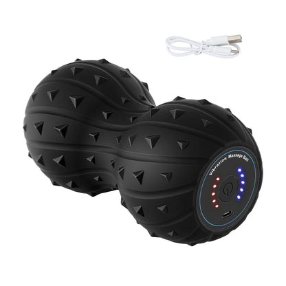 Alona.com.au Outdoor Recreation > Camping > Inflatable Mattresses Everfit Electric Vibrating Peanut Massage Ball 5 Adjustable Levels High Power 3000RPM Motor 4D Floating Point Deep Tissue Trigger Point Muscle Relaxation Yoga Home Gym Type-C Rechargeable Support 80kg