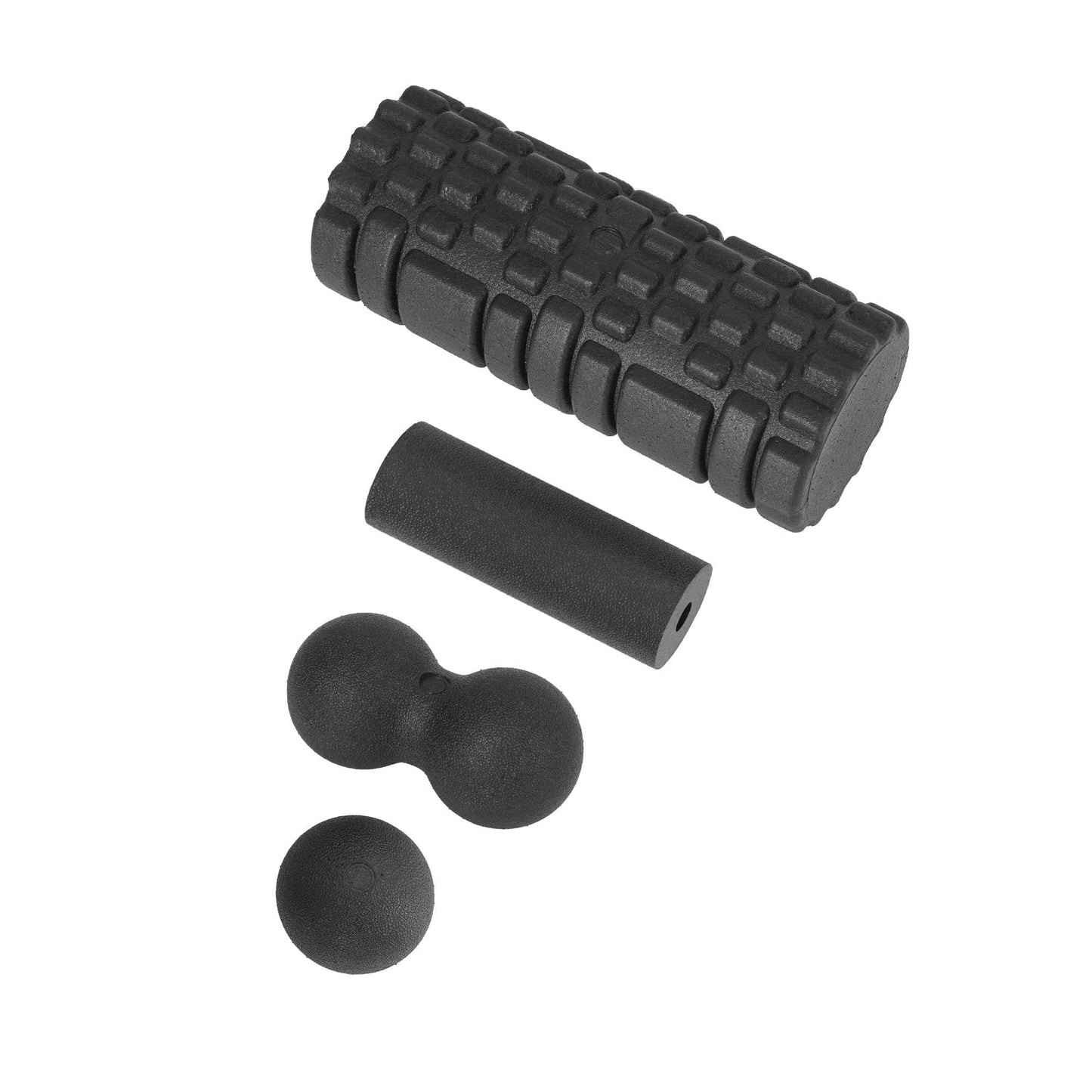 Alona.com.au Outdoor Recreation > Camping > Inflatable Mattresses Everfit Foam Roller Set 4 in 1 Grid High Density Massager for Deep Tissue Trigger Point Myofascial Release Back Pain Muscle Recovery Gym Home Fitness Equipment with Storage Bag Supports 150kg