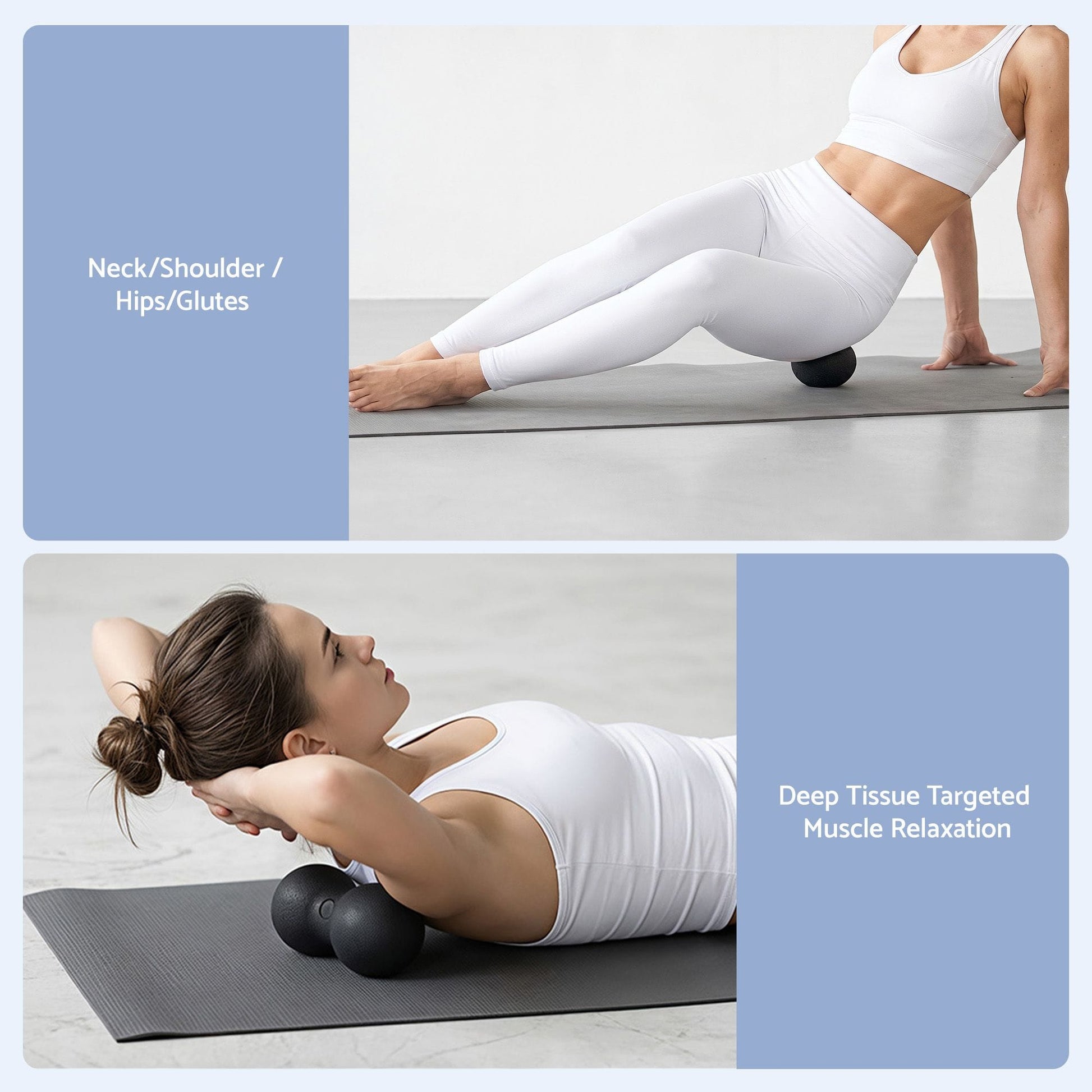 Alona.com.au Outdoor Recreation > Camping > Inflatable Mattresses Everfit Foam Roller Set 4 in 1 Grid High Density Massager for Deep Tissue Trigger Point Myofascial Release Back Pain Muscle Recovery Gym Home Fitness Equipment with Storage Bag Supports 150kg