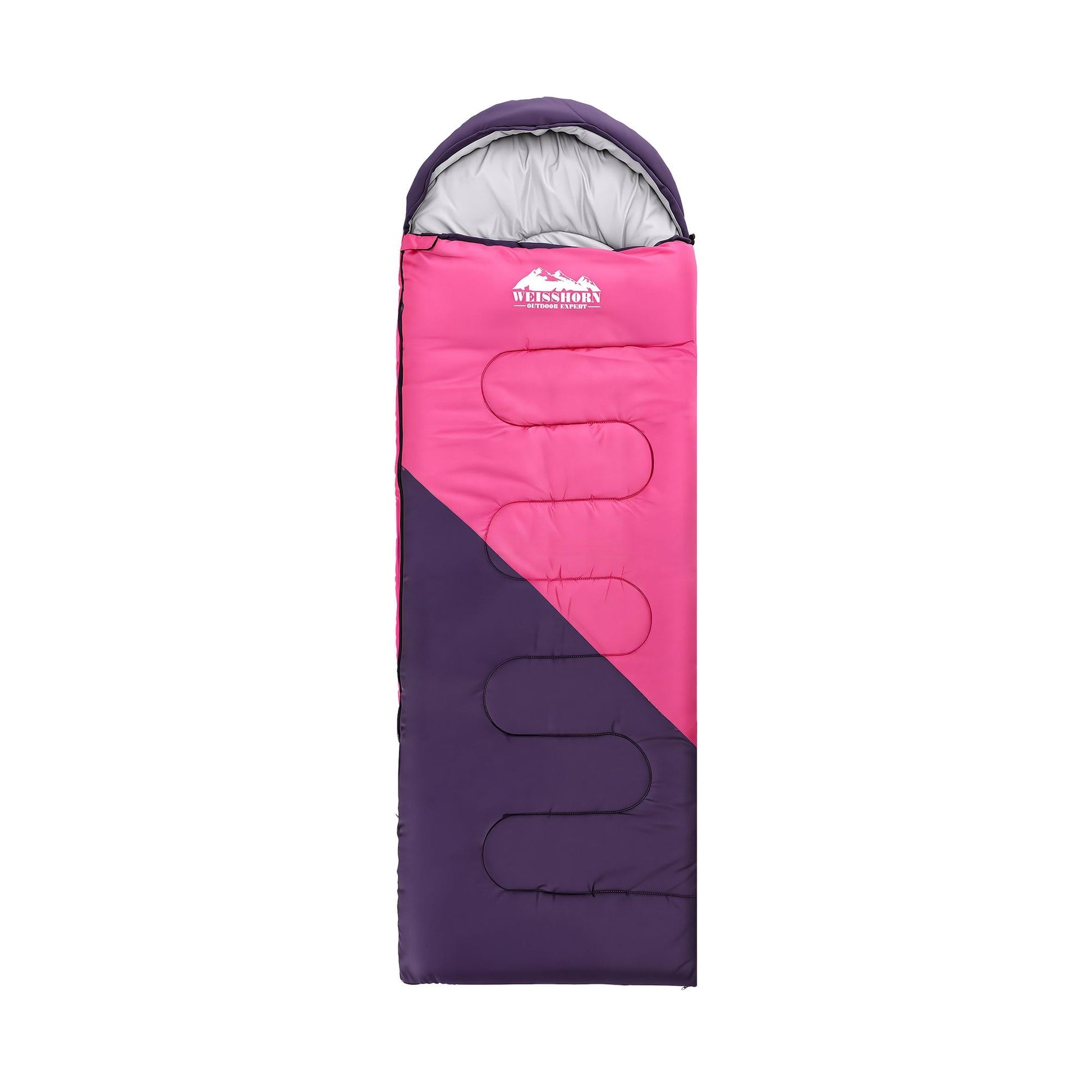Alona.com.au Outdoor Recreation > Camping > Sleeping Bags Weisshorn Sleeping Bag Single 213cm Thermal Camping Hiking Pink