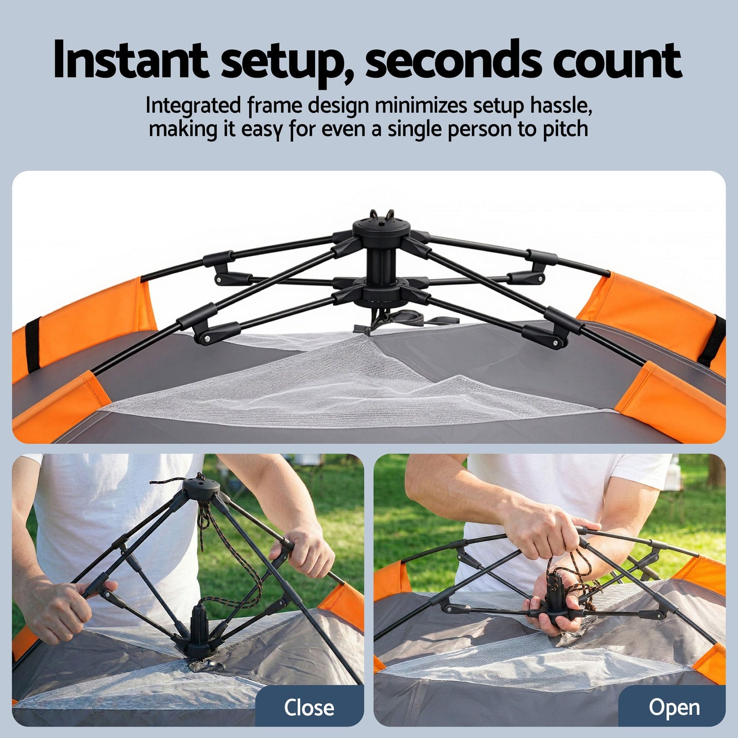Alona.com.au Outdoor Recreation > Camping > Tents Weisshorn 2 Person Instant Pop Up Camping Tent Automatic Waterproof Hiking Beach