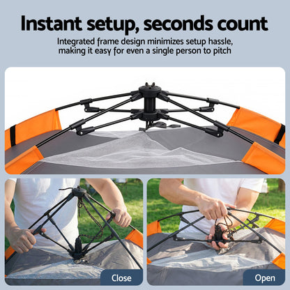 Alona.com.au Outdoor Recreation > Camping > Tents Weisshorn 2 Person Instant Pop Up Camping Tent Automatic Waterproof Hiking Beach