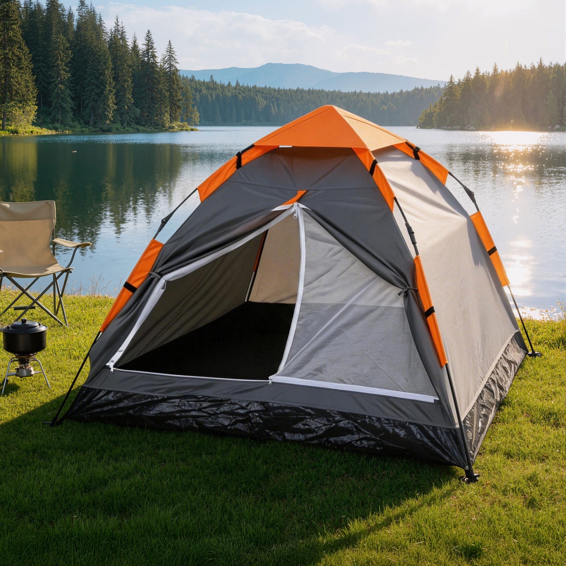 Alona.com.au Outdoor Recreation > Camping > Tents Weisshorn 2 Person Instant Pop Up Camping Tent Automatic Waterproof Hiking Beach