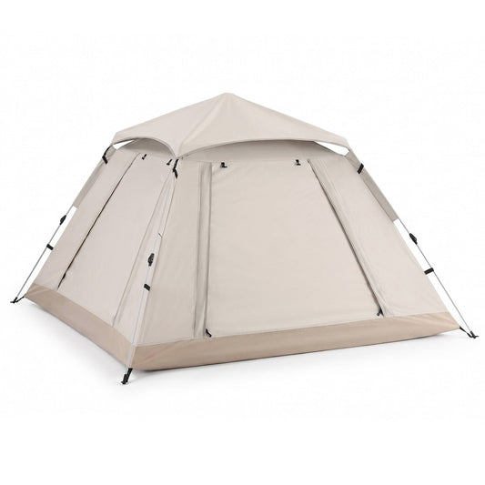 Alona.com.au Outdoor Recreation > Camping > Tents Weisshorn Camping Tent Family Shelter 210D Oxford Fabric Awning 210cm Khaki