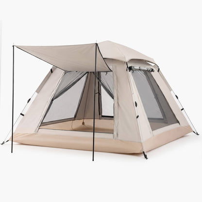 Alona.com.au Outdoor Recreation > Camping > Tents Weisshorn Camping Tent Family Shelter 210D Oxford Fabric Awning 210cm Khaki
