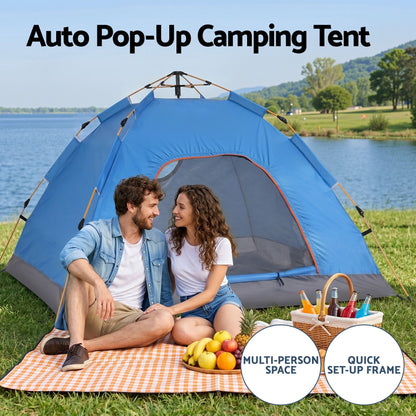 Alona.com.au Outdoor Recreation > Camping > Tents Weisshorn Camping Tent Instant Tent Pop up 2 Person Outdoor Hiking Tents Hiking Blue
