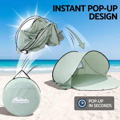 Alona.com.au Outdoor Recreation > Camping > Tents Weisshorn Pop Up Beach Tent UPF 50+ Sun Shade Shelter 2-3 Person Camping