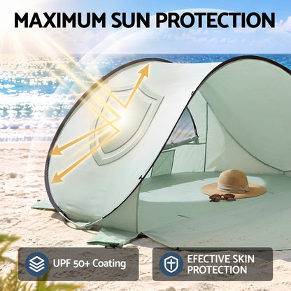 Alona.com.au Outdoor Recreation > Camping > Tents Weisshorn Pop Up Beach Tent UPF 50+ Sun Shade Shelter 2-3 Person Camping