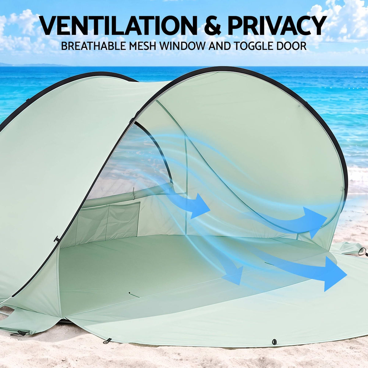 Alona.com.au Outdoor Recreation > Camping > Tents Weisshorn Pop Up Beach Tent UPF 50+ Sun Shade Shelter 2-3 Person Camping