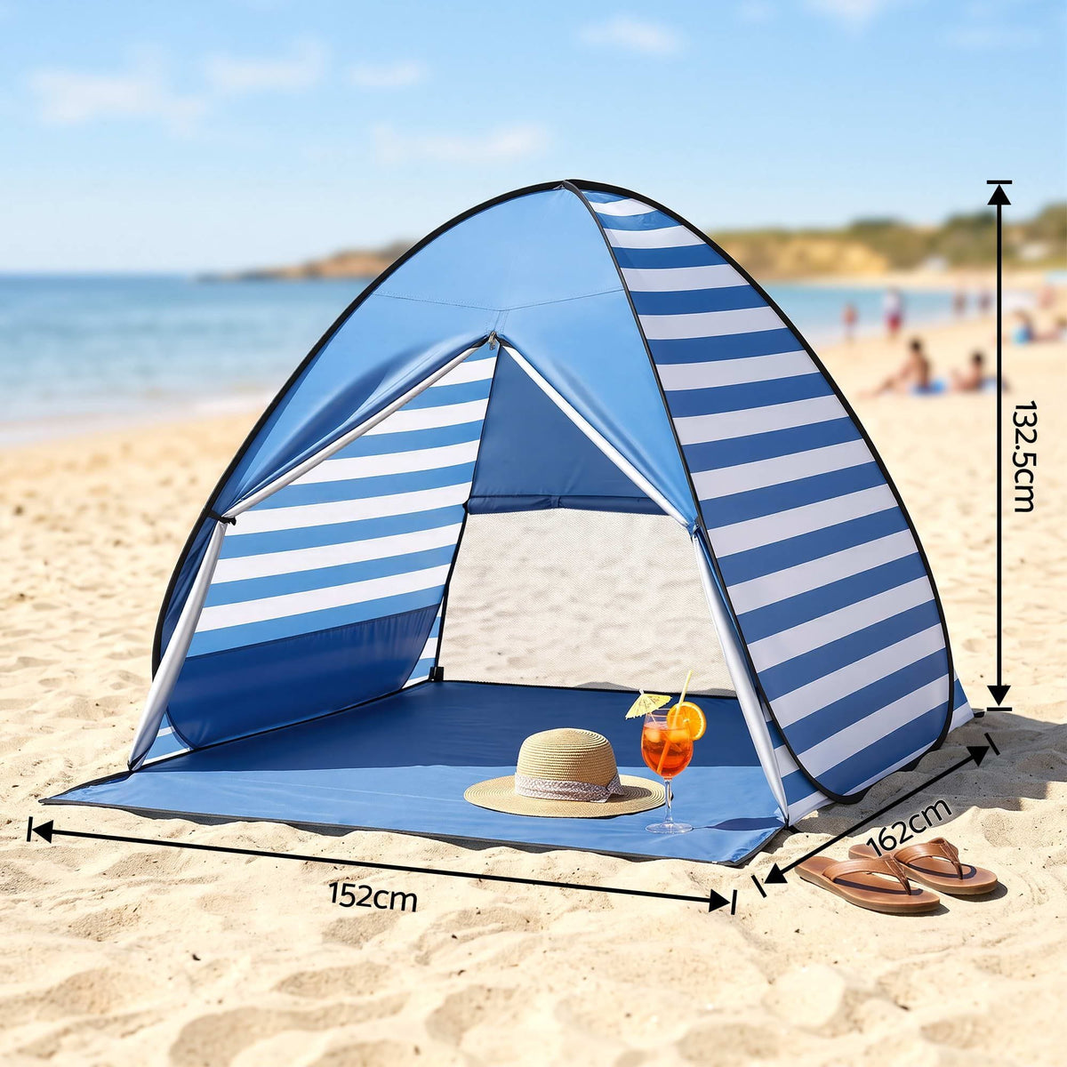Alona.com.au Outdoor Recreation > Camping > Tents Weisshorn Pop Up Beach Tent UPF50+ Sun Shade 2-3 Person Lightweight
