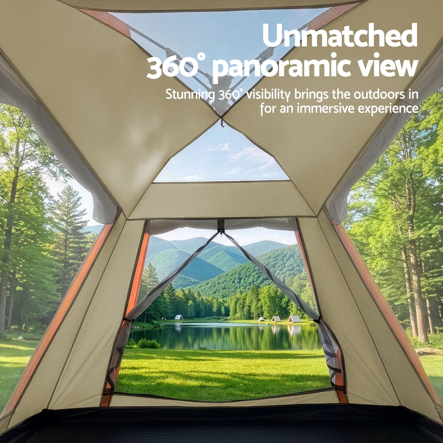 Alona.com.au Outdoor Recreation > Camping > Tents Weisshorn Pop Up Camping Tent 3-4 Person Automatic Tent Instant Setup Waterproof