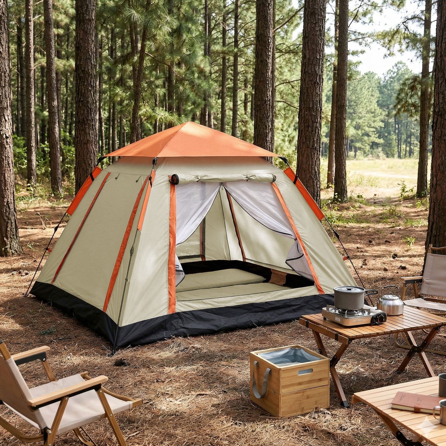 Alona.com.au Outdoor Recreation > Camping > Tents Weisshorn Pop Up Camping Tent 3-4 Person Automatic Tent Instant Setup Waterproof