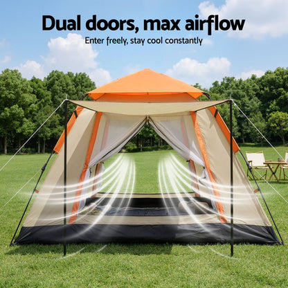 Alona.com.au Outdoor Recreation > Camping > Tents Weisshorn Pop Up Camping Tent 3-4 Person Automatic Tent Instant Setup Waterproof