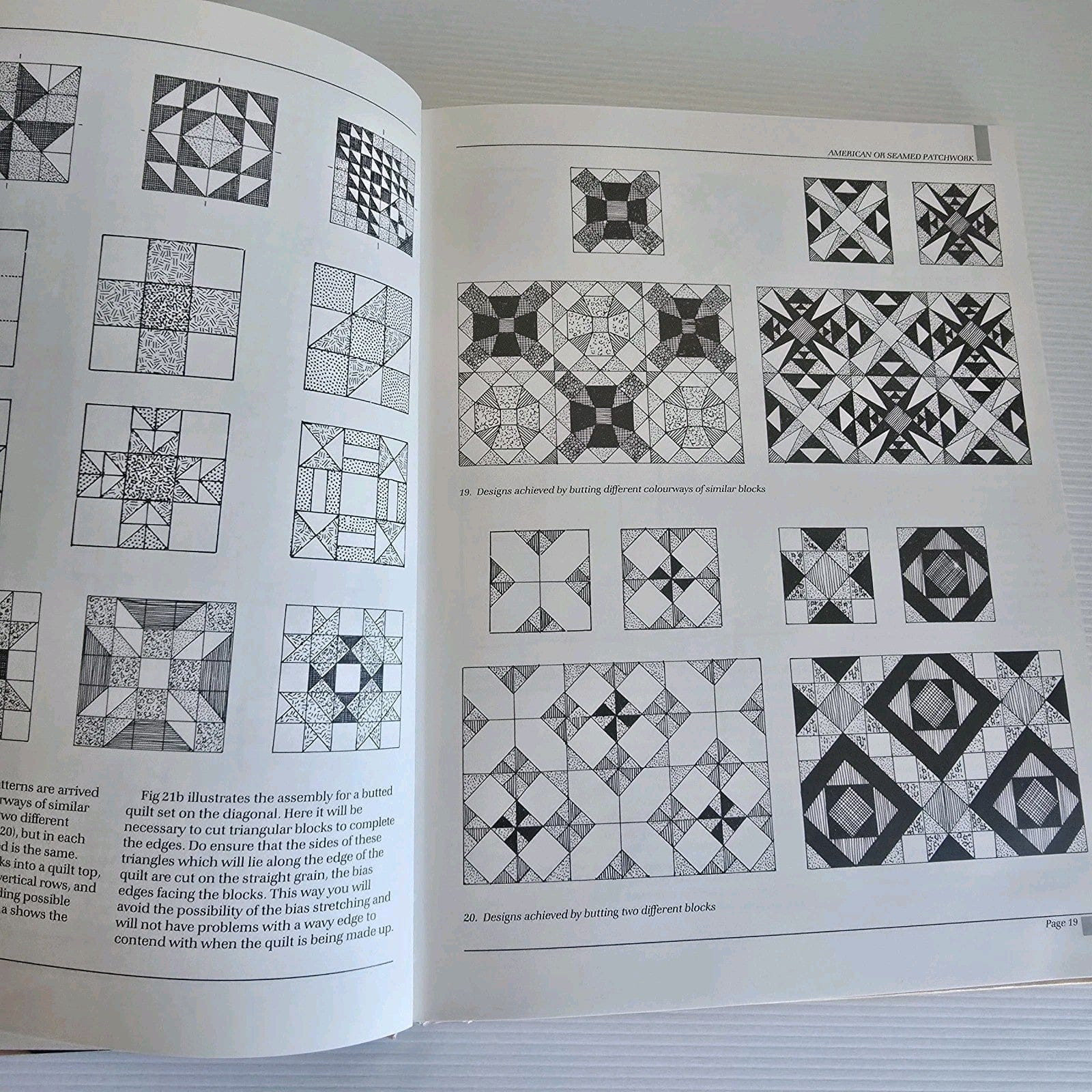 Alona.com.au Patchwork By Helen Fairfield, Seamed Mosaic Siminole Suffolk Puffs, 1990