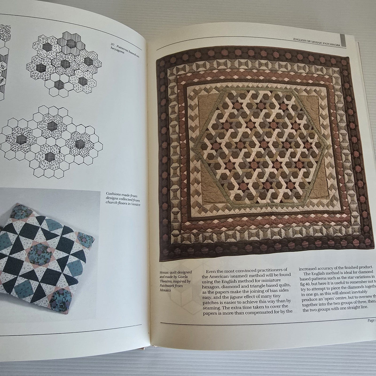 Alona.com.au Patchwork By Helen Fairfield, Seamed Mosaic Siminole Suffolk Puffs, 1990