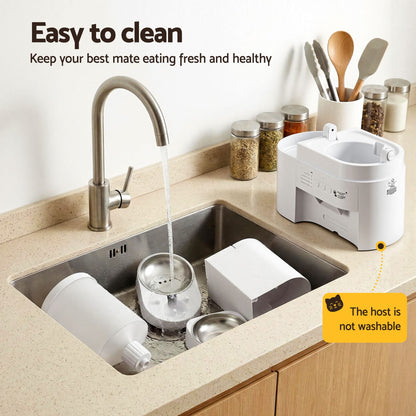 Alona.com.au Pet Care > Cat Supplies > Cat Bowls, Feeders & Waterers i.Pet Automatic Pet Feeder Water Dispenser 2-in-1 Smart WiFi Dog Cat Food 4L