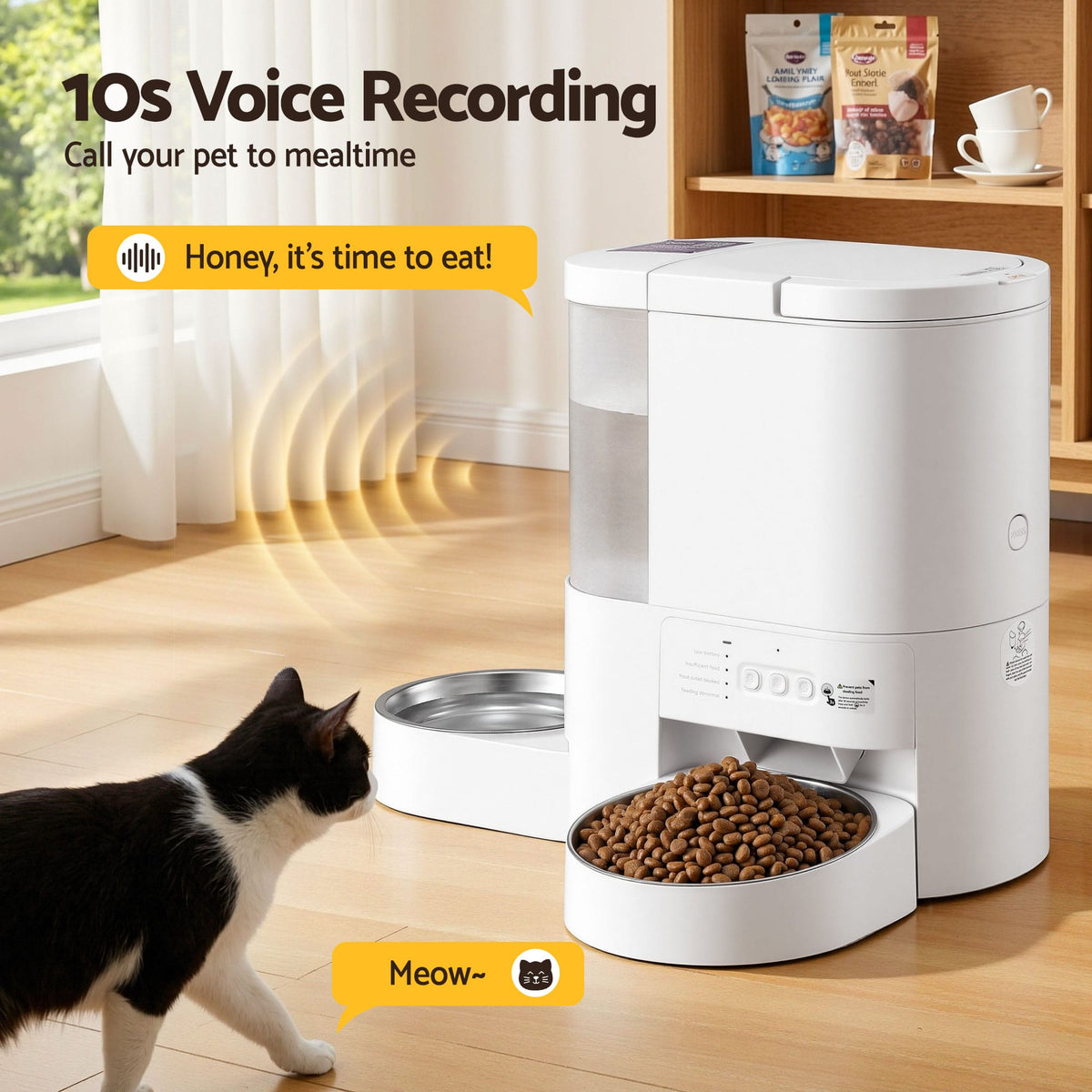 Alona.com.au Pet Care > Cat Supplies > Cat Bowls, Feeders & Waterers i.Pet Automatic Pet Feeder Water Dispenser 2-in-1 Smart WiFi Dog Cat Food 4L