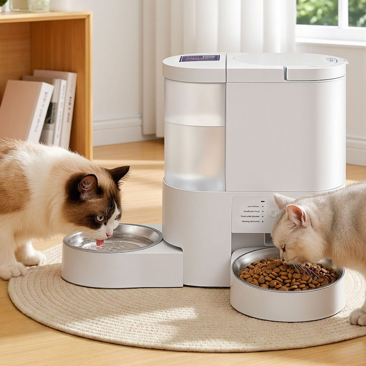 Alona.com.au Pet Care > Cat Supplies > Cat Bowls, Feeders & Waterers i.Pet Automatic Pet Feeder Water Dispenser 2-in-1 Smart WiFi Dog Cat Food 4L