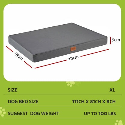 Alona.com.au Pet Care > Dog Supplies > Dog Beds i.Pet Dog Bed XL Water-resistant Egg Crate Foam Orthopedic Pet Mat Grey