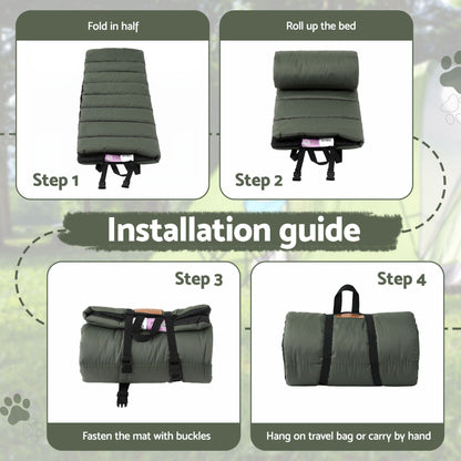 Alona.com.au Pet Care > Dog Supplies > Dog Beds i.Pet Outdoor Dog Bed Large Water-resistant Washable Foldable Travel Dog Mat Green