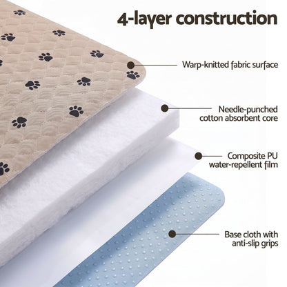 Alona.com.au Pet Care > Dog Supplies > Dog Training Aids i.Pet Pet Training Pads Washable Dog Pee Pads Puppy Toilet Mat 183x183cm