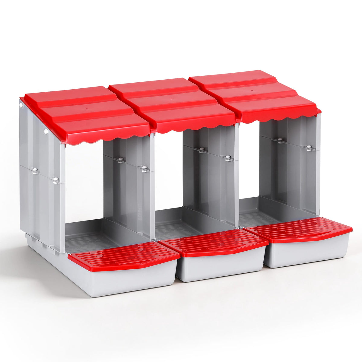 Alona.com.au Pet Care > Reptile & Amphibian Supplies > Reptile & Amphibian Habitats i.Pet Chicken Nesting Box 3 Hole Roll Away Poultry Hen Laying Egg Hutch Red