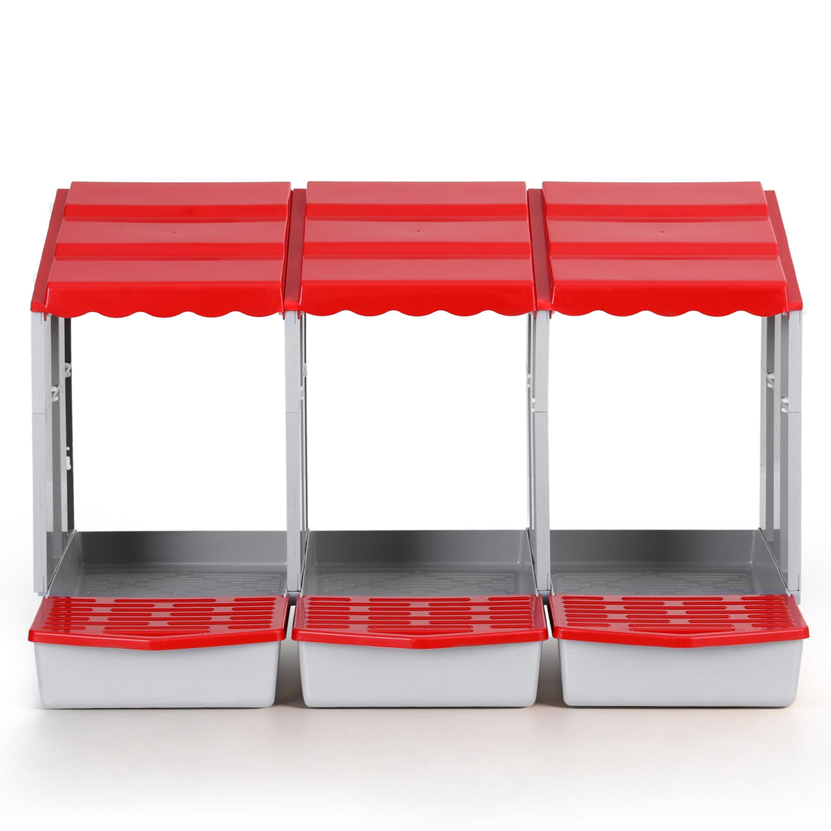 Alona.com.au Pet Care > Reptile & Amphibian Supplies > Reptile & Amphibian Habitats i.Pet Chicken Nesting Box 3 Hole Roll Away Poultry Hen Laying Egg Hutch Red