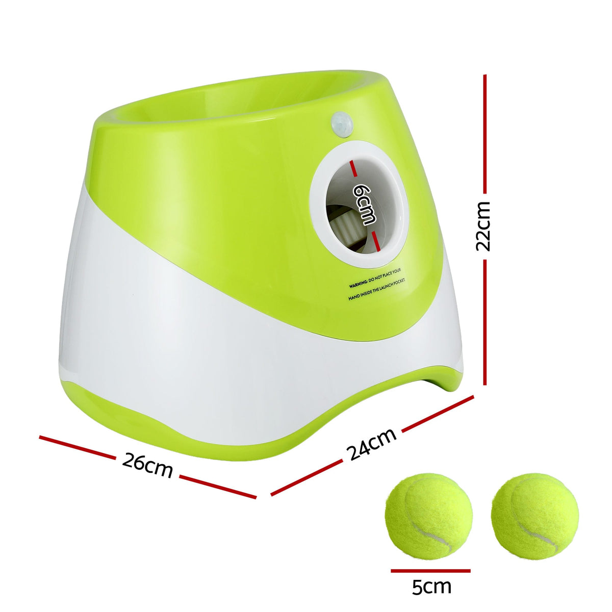 Alona.com.au Pet Care > Toys > Dog Toys i.Pet Dog Ball Launcher Thrower with 6 Balls & 3/6/9m Launch Distances Green