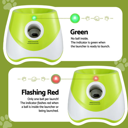 Alona.com.au Pet Care > Toys > Dog Toys i.Pet Dog Ball Launcher Thrower with 6 Balls & 3/6/9m Launch Distances Green