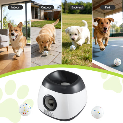 Alona.com.au Pet Care > Toys > Dog Toys i.Pet Dog Ball Launcher Thrower with 6 ETPU Balls & 14/18/22m Launch Distance Black
