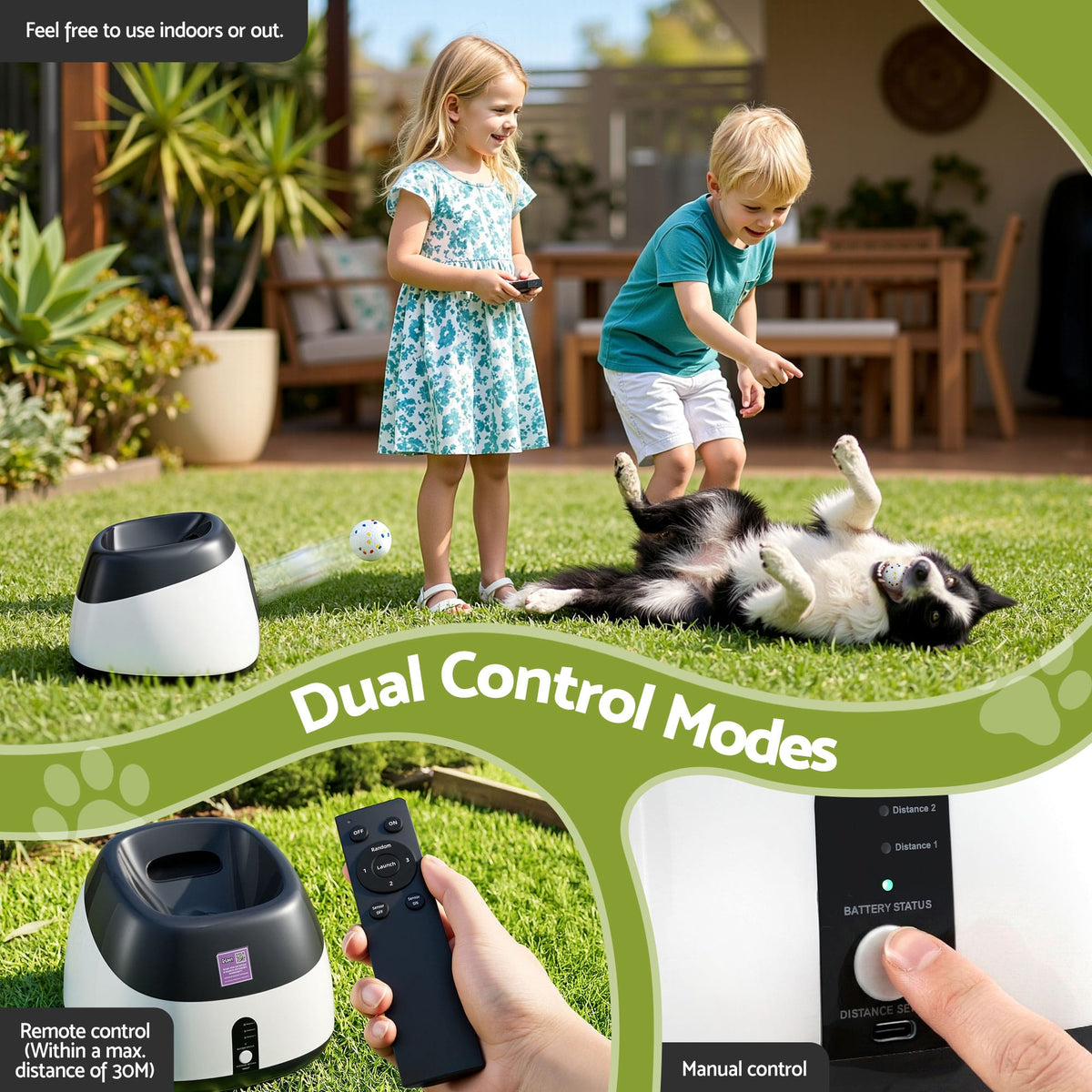Alona.com.au Pet Care > Toys > Dog Toys i.Pet Dog Ball Launcher Thrower with 6 ETPU Balls & 14/18/22m Launch Distance Black