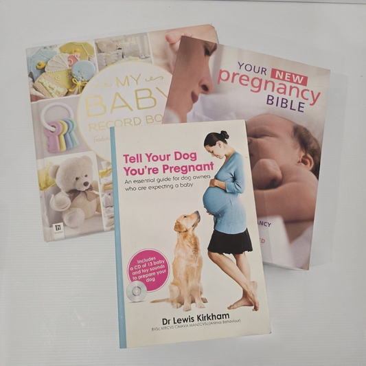 Alona.com.au Set Of 3 Pregnancy Bible, Tell Your Dog You're Pregnant And Baby Record Book