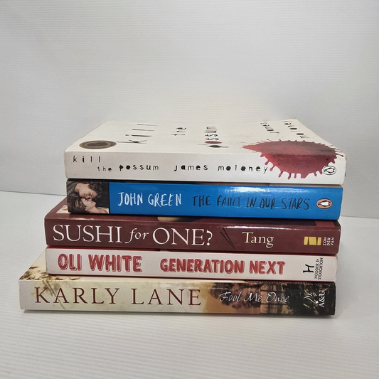 Alona.com.au Set Of 5 Mixed Authors Fiction Novel Romance Yound Adult Paperback Bundle Lot