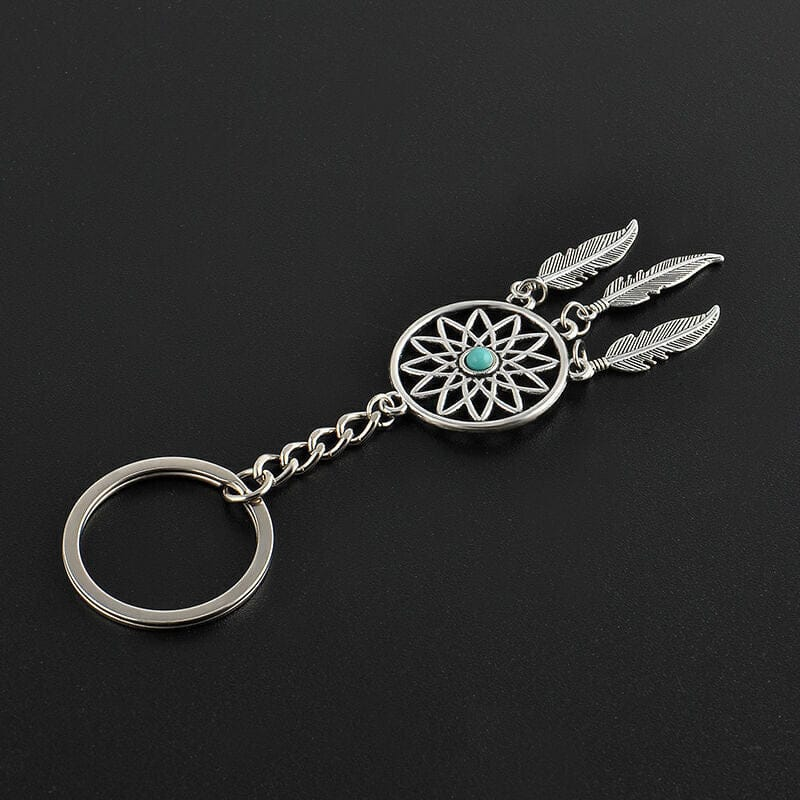 Alona.com.au Silver Charm gift Dream Catcher Keyring Feather Tassels Key Chain Ring Keychain
