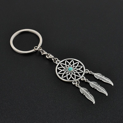 Alona.com.au Silver Charm gift Dream Catcher Keyring Feather Tassels Key Chain Ring Keychain