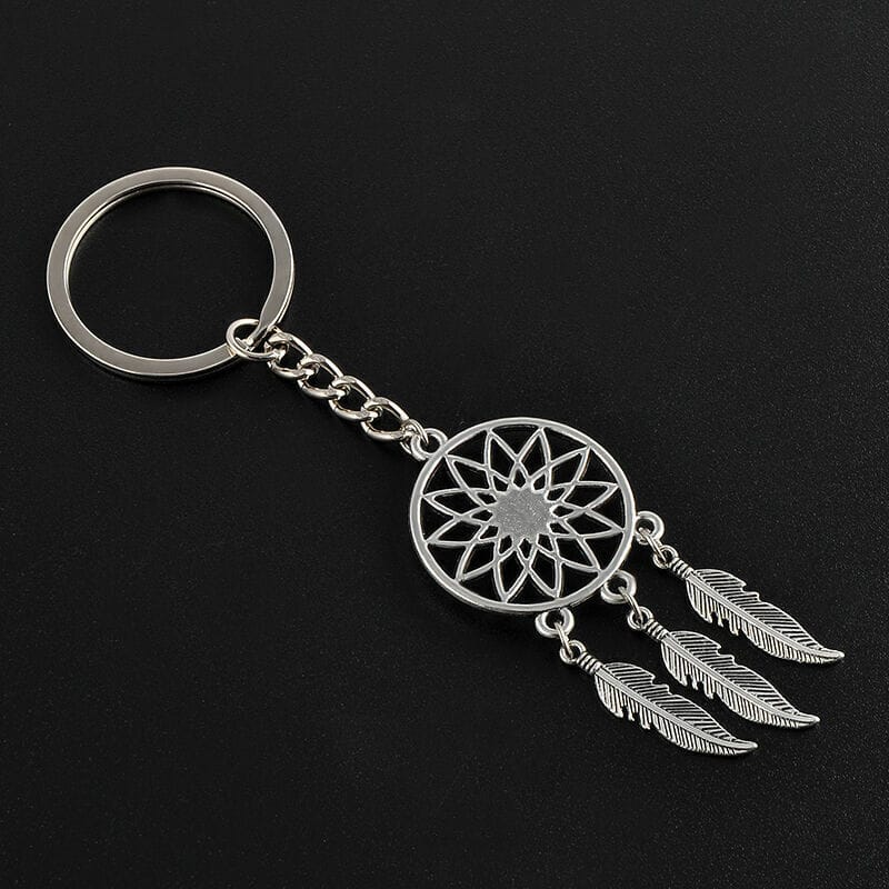 Alona.com.au Silver Charm gift Dream Catcher Keyring Feather Tassels Key Chain Ring Keychain