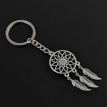 Alona.com.au Silver Charm gift Dream Catcher Keyring Feather Tassels Key Chain Ring Keychain